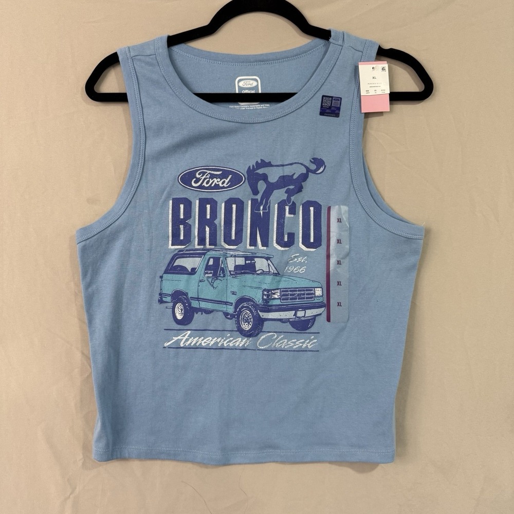 Womens Ford Bronco Tank Top‎ XL NWT Graphic Logo Sleeveless Casual